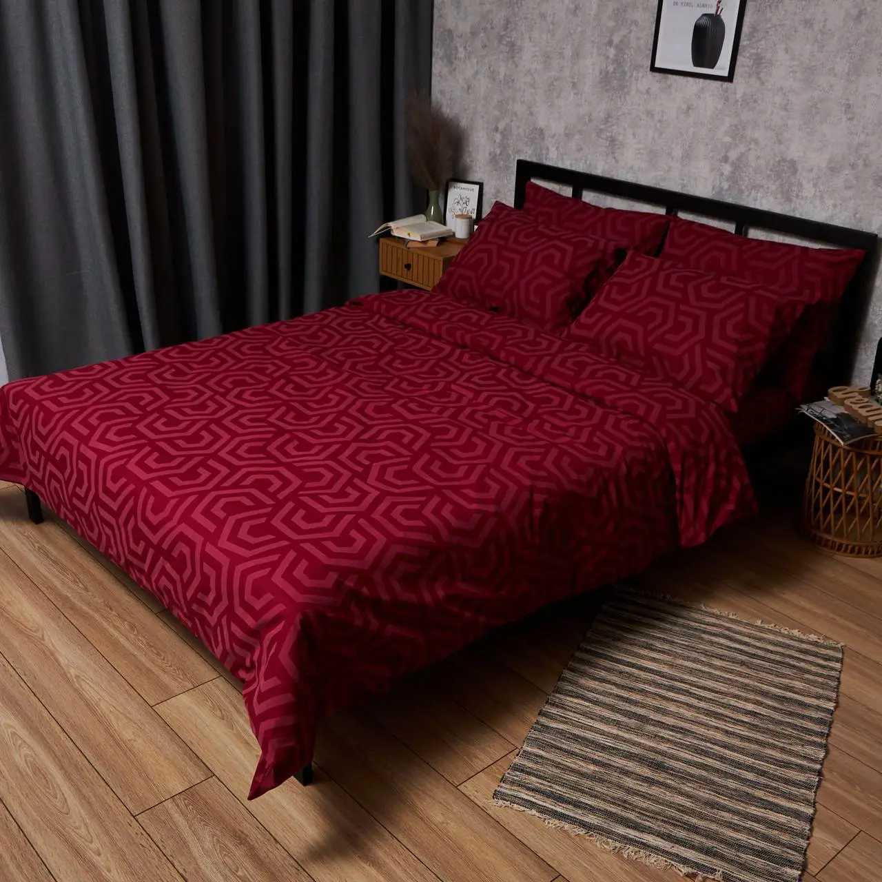 Купити Комплект постільної білизни Moon&Star Бязь Gold Люкс Burgundy Charm (MS-890000088) - Фото 1 Комплект постільної білизни Moon&Star Бязь Gold Люкс Burgundy Charm (MS-890000088) - Фото 1