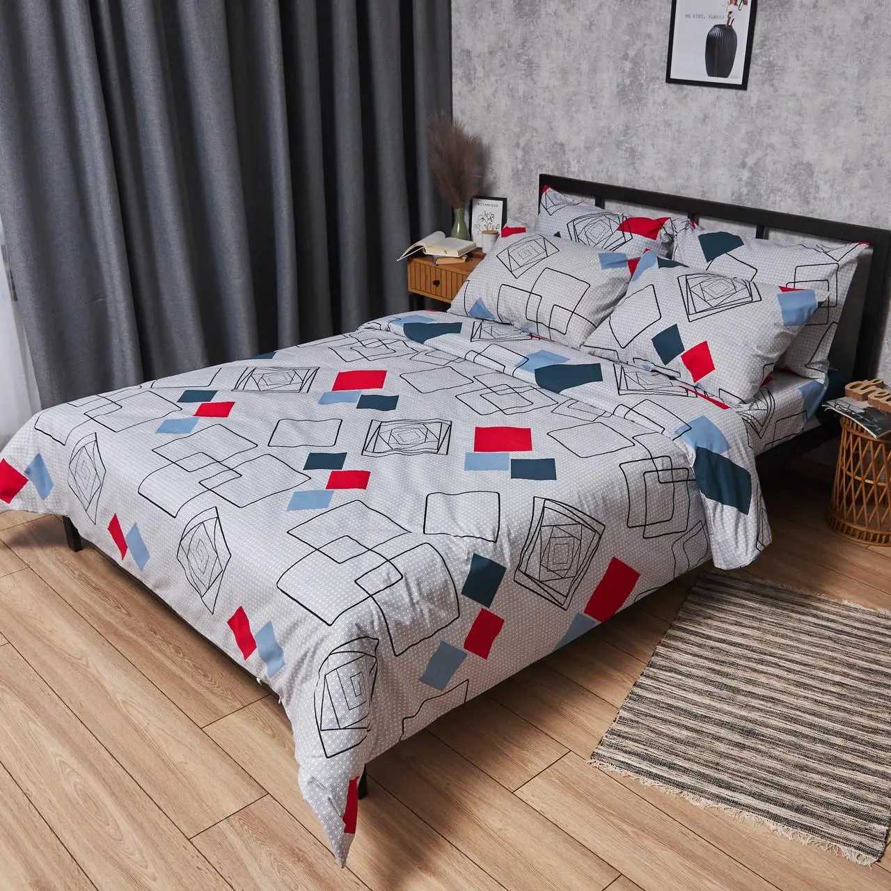 Купить Комплект постельного белья Moon&Star Бязь Gold Люкс «Urban Grid» King Size 220x240 нав. 2х70х70 (MS-820007107) - Фото 1 Комплект постельного белья Moon&Star Бязь Gold Люкс «Urban Grid» King Size 220x240 нав. 2х70х70 (MS-820007107) - Фото 1