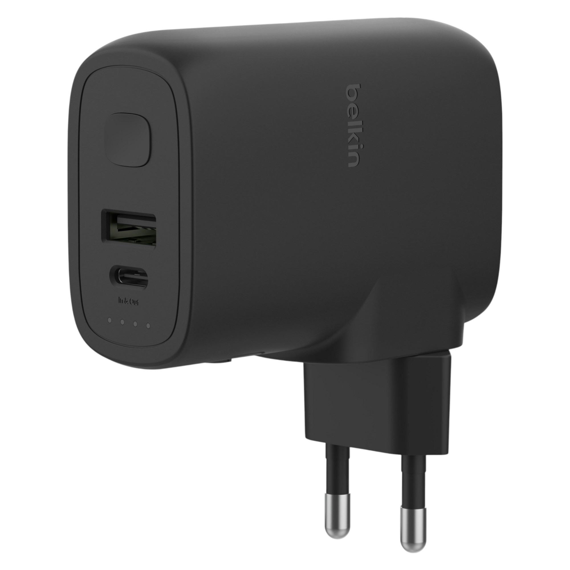 Сетевое зарядное устройство Belkin 25Вт USB-С PD, 5000мА·год, кабель USB-C > USB-C 1m Black (BPZ003BT1MBK-B6) - Фото 1