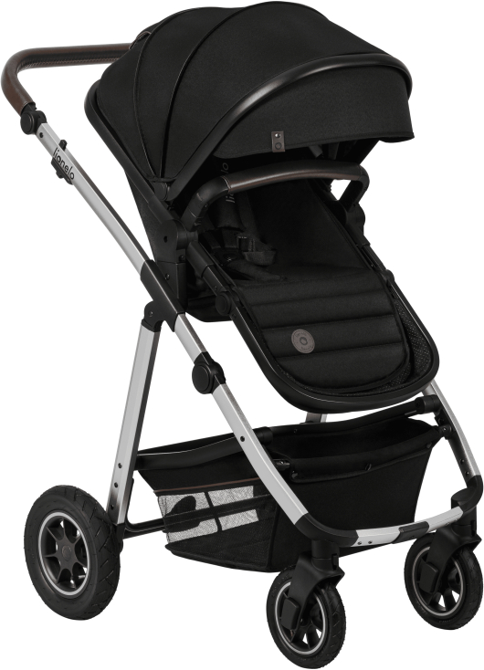 Коляска универсальная 3 в 1 Lionelo AMBER Black Silver - Фото 1