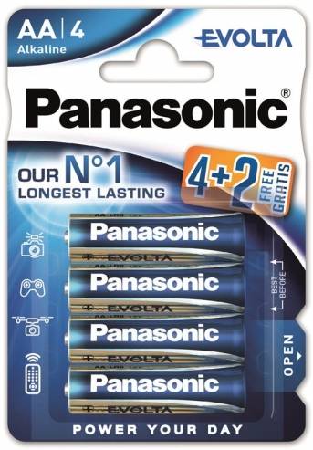 Батарейка тип AA Panasonic EVOLTA AA BLI(4+2) ALKALINE - Фото 1