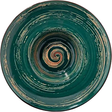 Тарелка суповая Wilmax Spiral Green 27см (WL-669526 / A) - Фото 1