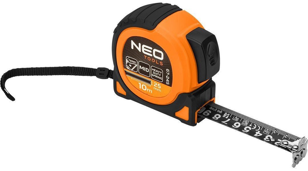 Рулетка Neo Tools 67-245 Super Black, 10мx25мм - Фото 1