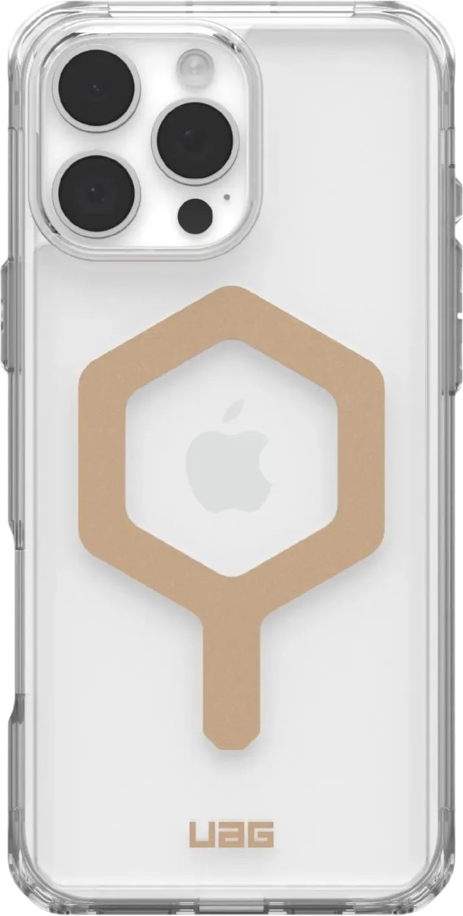 Чехол для смартфона UAG for iPhone 16 Pro Max, Plyo Magsafe, Ice/Gold (114481114381) - Фото 1