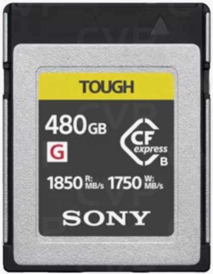 Карта памяти Sony CFexpress Type B 480GB R1850/W1750MB/s Tough (CEBG480T.CE7) - Фото 1