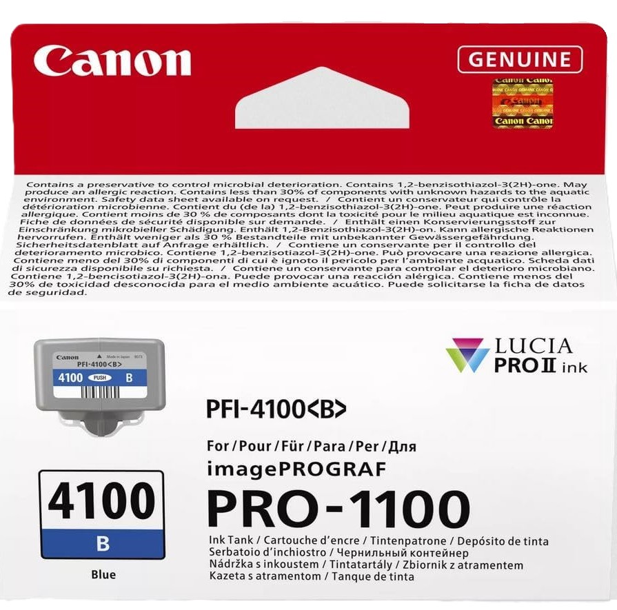 Картридж для струйных МФУ и принтеров Canon PFI-4100 imagePROGRAF PRO-1100 Blue (6786C001) - Фото 1
