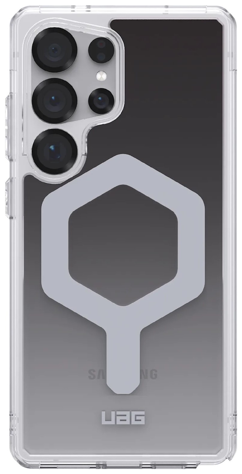 Чохол для смартфону UAG for Samsung Galaxy S25 Ultra Plyo with Magnet, Black/Clear Ombre (21448611404G) - Фото 1