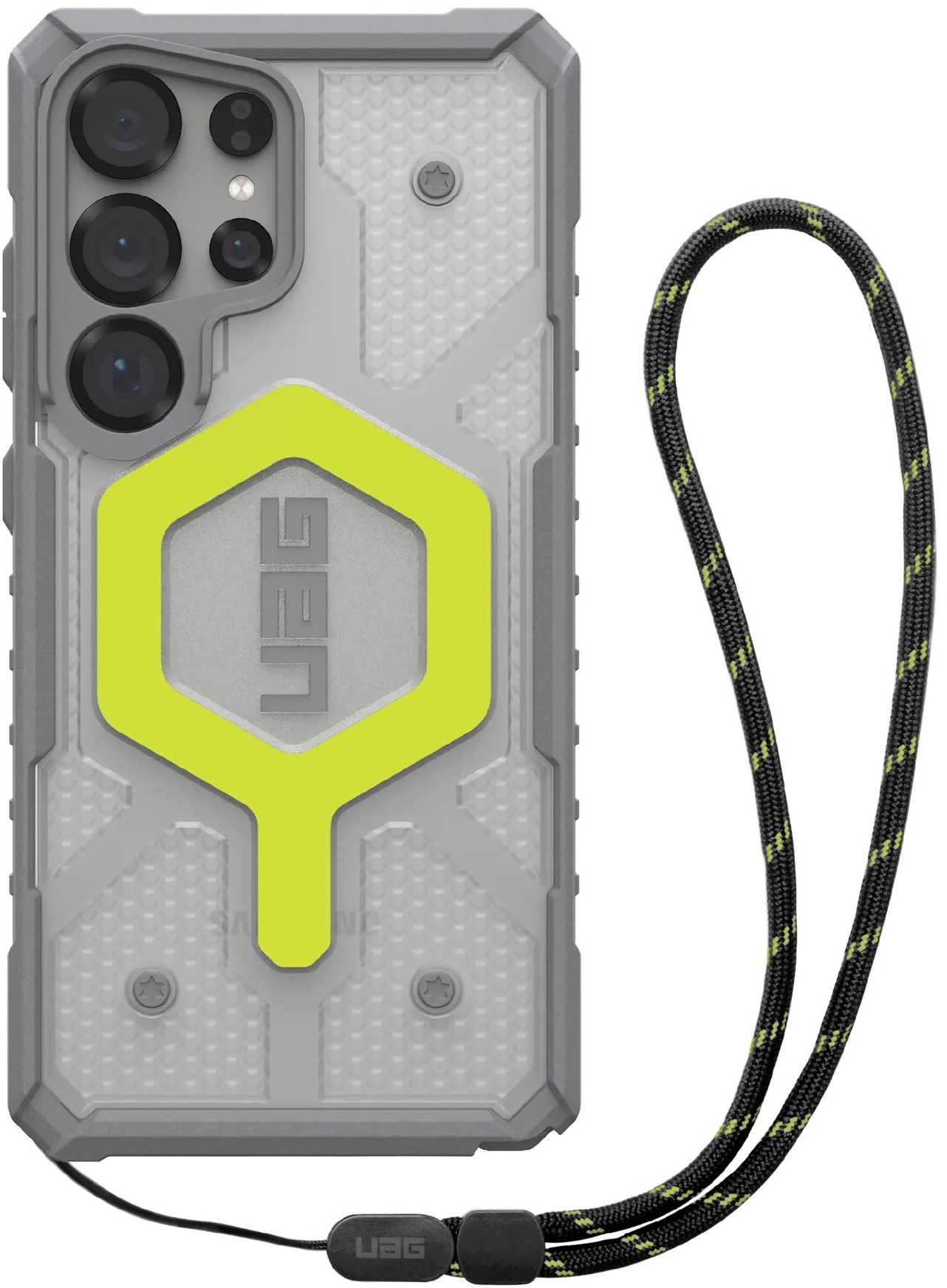 Чехол для смартфона UAG + ремешок for Samsung Galaxy S25 Ultra Pathfinder Clear with Magnet Bundle, Active Neon Lanyard (2144831BV01) - Фото 1