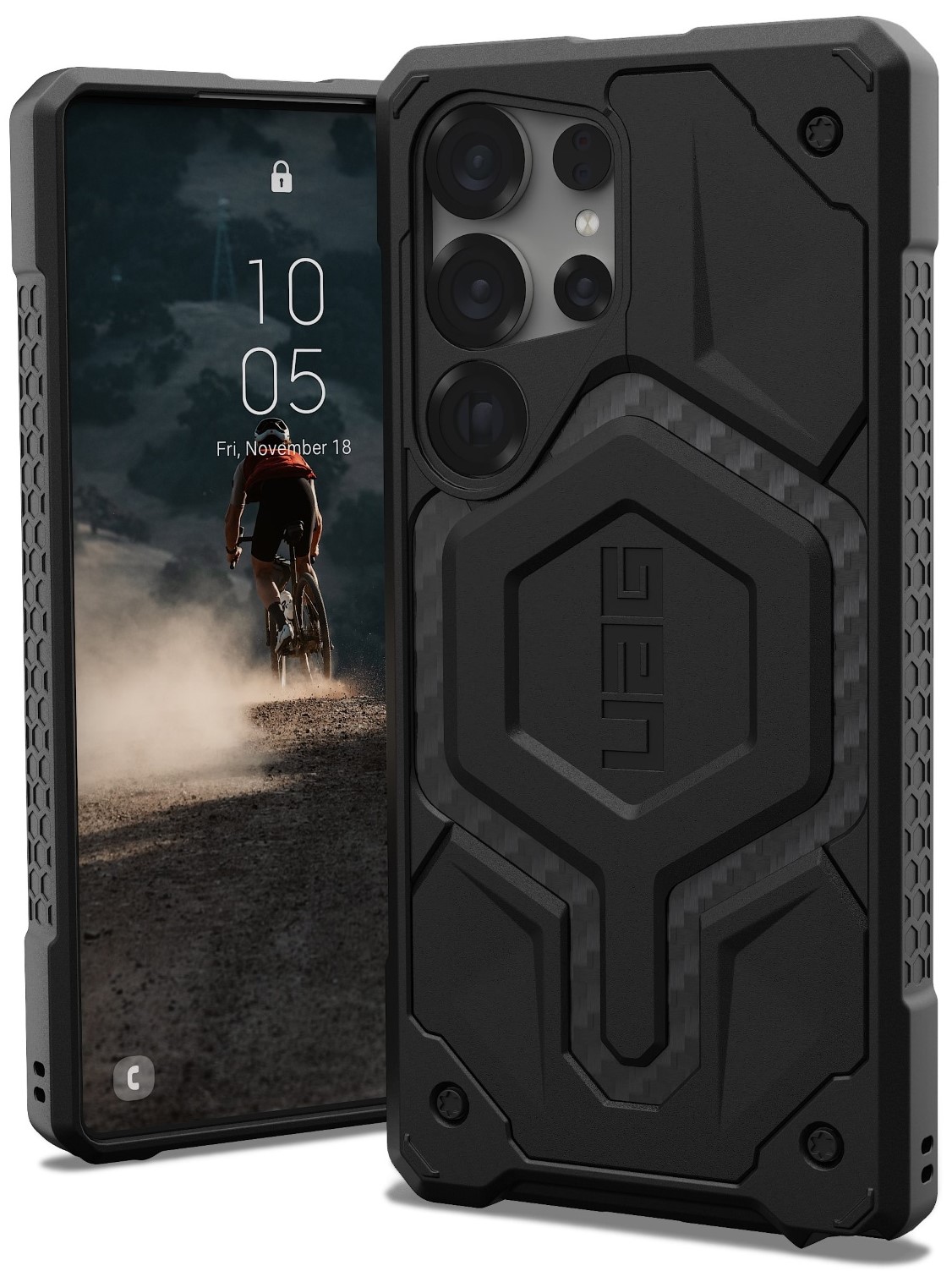 Чехол для смартфона UAG for Samsung Galaxy S25 Ultra Monarch, Carbon Fiber (214464114242) - Фото 1