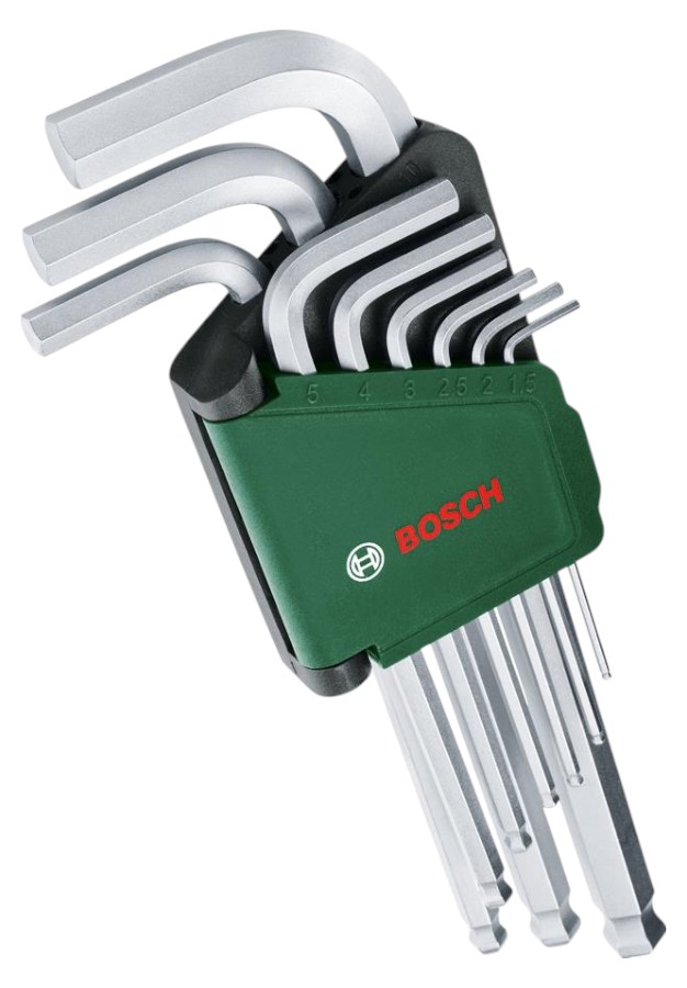 Набор шестигранных ключей Bosch 9 шт. (1.600.A02.BX9) - Фото 1