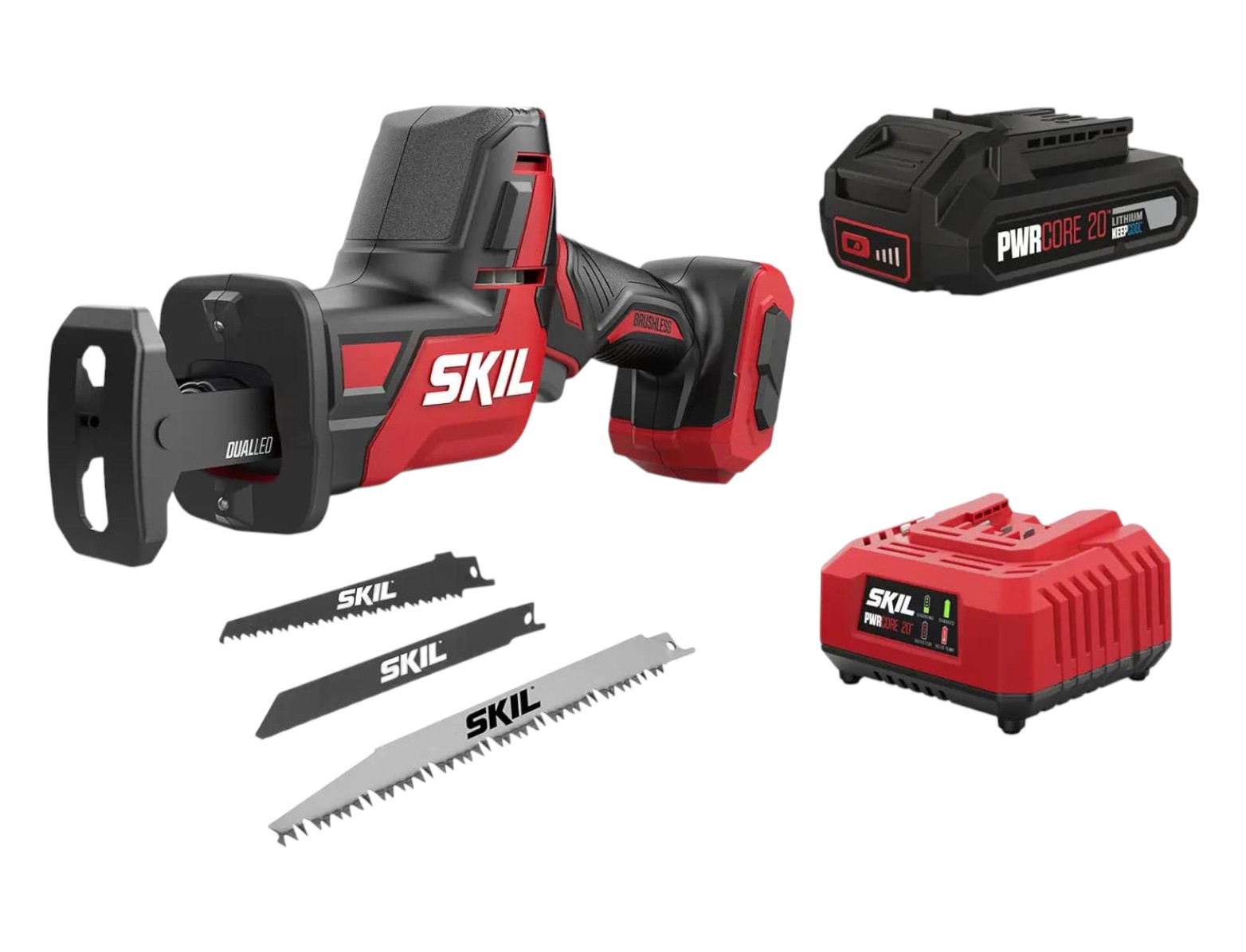 Пила сабельная Skil 3475 CA Compact 20В (SW1E3475CA+BC1E3110AA) - Фото 1