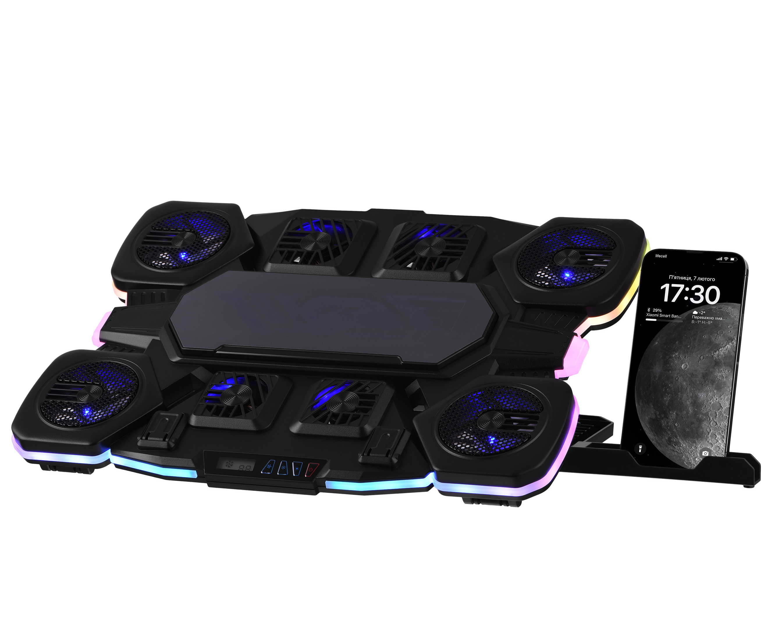 Підставка під ноутбук охолоджуюча 2E Gaming 2E-CPG-012 Black - Фото 1