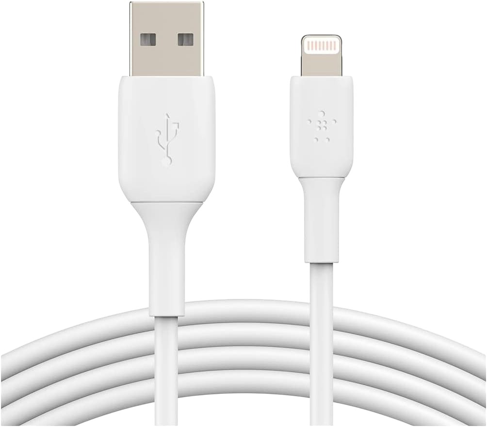 Кабель синхронизации данных Belkin USB-A > Lightning 1m White (CAA001BT1MWH2PK) - Фото 1