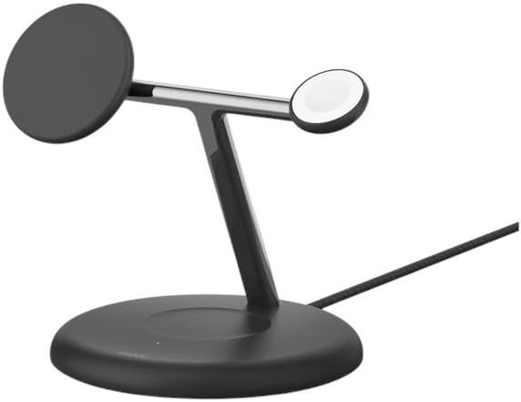 Беспроводное зарядное устройство Belkin 3в1 Magnetic Adjustable Pad Qi2 15Вт Black (WIZ023VFBK) - Фото 1