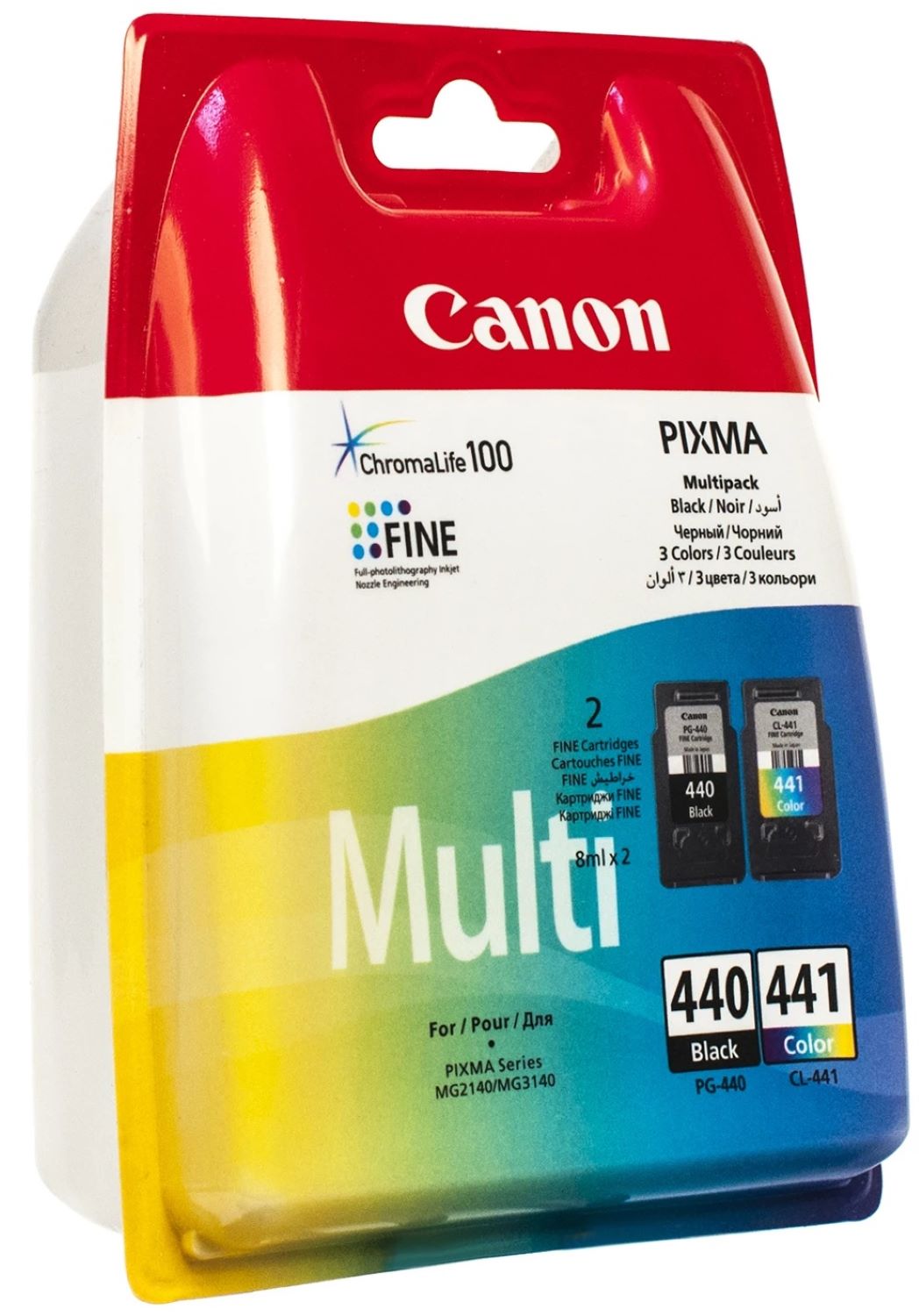 Картридж для струменевих принтерів/БФП Canon (PG-440/CL-441) Pixma MG2140/3140 MultiPack Black+Color (5219B009) - Фото 1