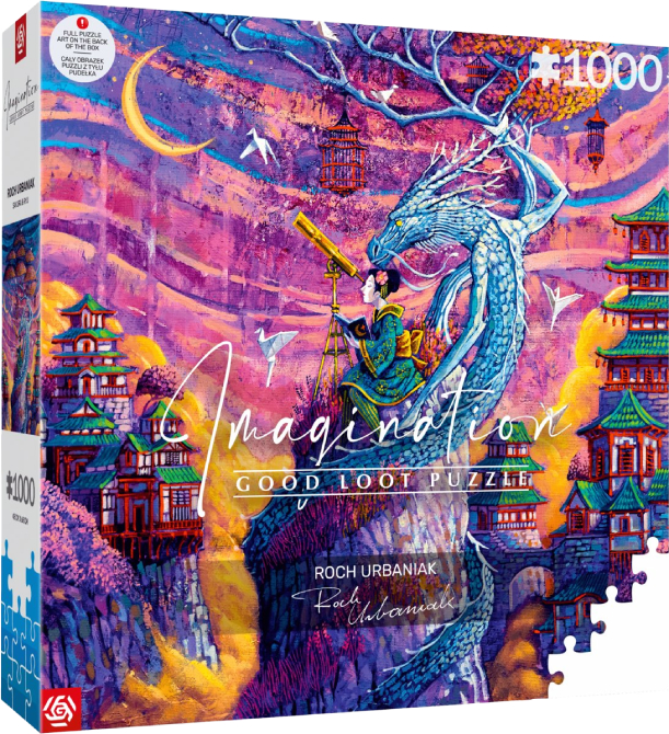 Пазли картонні (8 +) Good Loot Imagination: Roch Urbaniak Sakura & Ryu 1000 ел. (5908305249740) - Фото 1