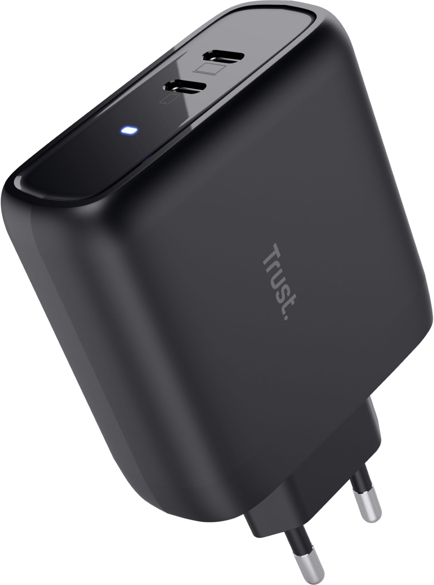 Сетевое зарядное устройство Trust Maxo 2xUSB-C PD (25380) - Фото 1