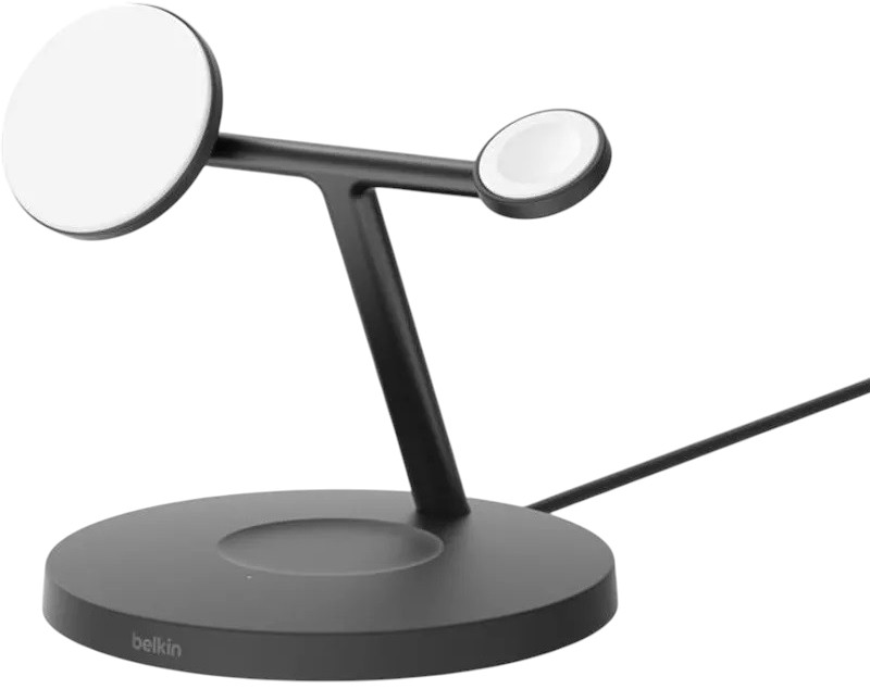 Беспроводное зарядное устройство Belkin 3в1 Magnetic Pad Qi2 15Вт Black (WIZ032KQBK) - Фото 1