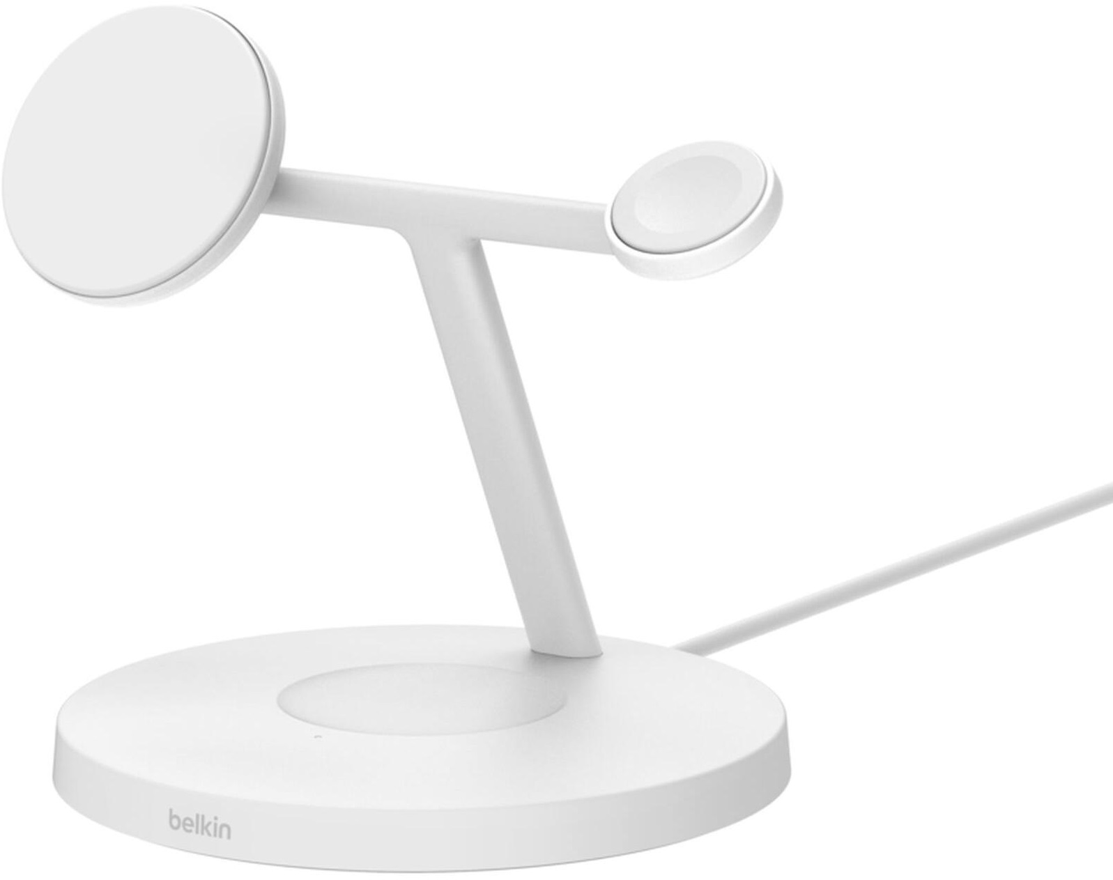 Беспроводное зарядное устройство Belkin 3в1 Magnetic Pad Qi2 15Вт White (WIZ032KQWH) - Фото 1