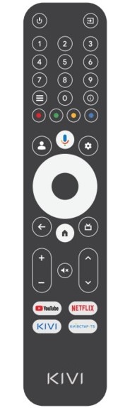 Пульт ДУ універсальний KIVI RC-45 (Google TV) Bluetooth Black - Фото 1
