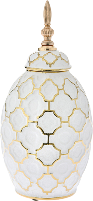 Ваза Al Decoration с крышкой 16.5x34.5 см (682-054) - Фото 1