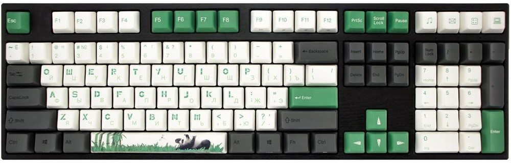 Клавіатура бездротова ігрова Varmilo APT108 Panda R2, C-TK Red, WL/USB-A, White Led (A93A029D4A5A17A007) - Фото 1