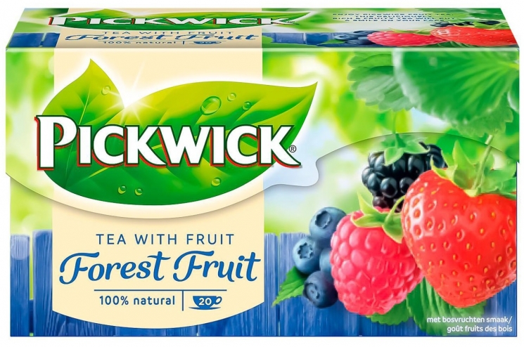 Чай Pickwick чорний аромат. зі шматочком лісових ягід G 30г(20x1.5г) x12 НП (8711000564332) - Фото 1