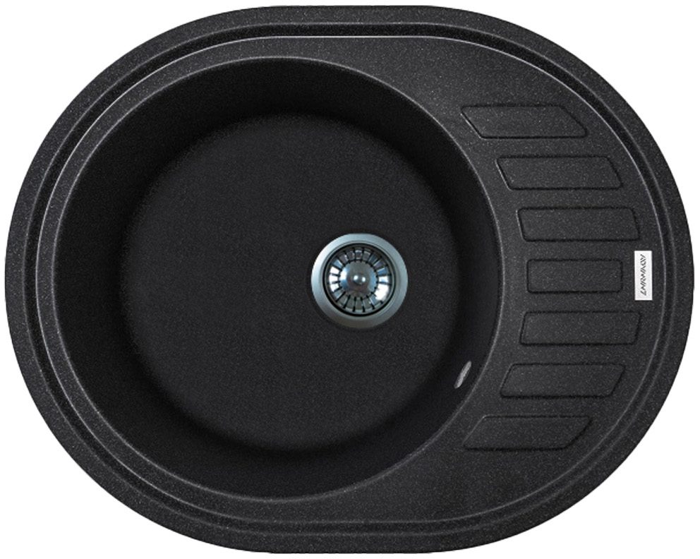 Мойка кухонная Adamant Ovum черный (000008377) - Фото 1