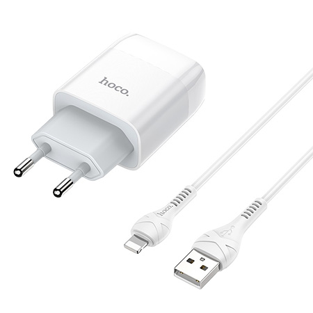 Сетевое зарядное устройство HOCO C72A (iP) 10.5W White (6931474712998) - Фото 1