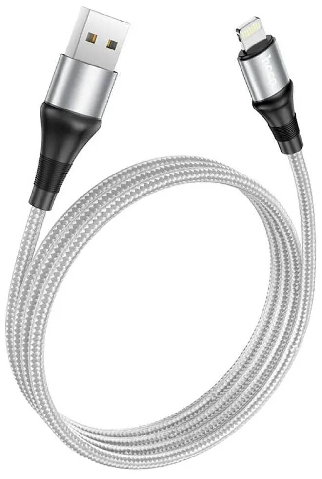 Кабель синхронізації даних HOCO X50 Excellent USB - Lightning, 1 м, Grey (6931474734204) - Фото 1