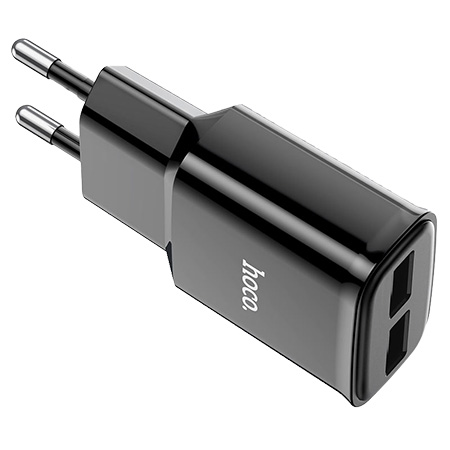 Сетевое зарядное устройство HOCO C88A 12W Black (6931474749529) - Фото 1