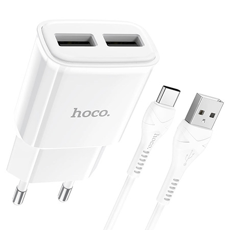 Сетевое зарядное устройство HOCO C88A Type-C 12W White (6931474749550) - Фото 1
