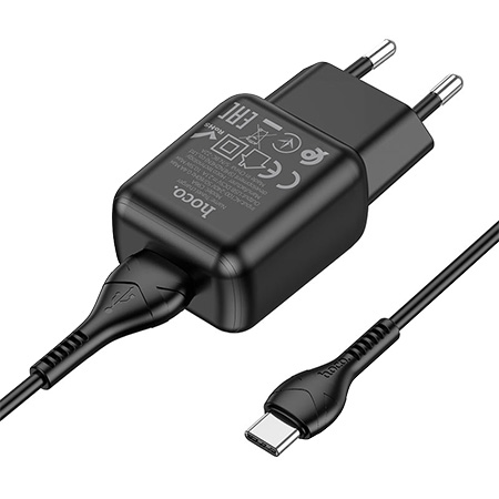 Сетевое зарядное устройство HOCO C96A Type-C Black (6931474766021) - Фото 1