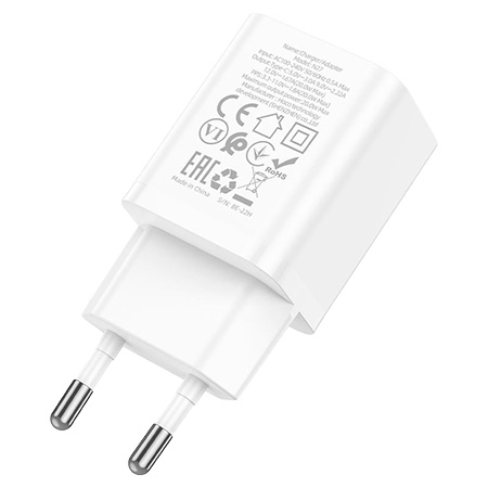 Сетевое зарядное устройство HOCO N27 PD20W charger White (6931474783455) - Фото 1