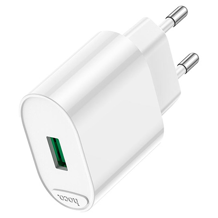 Сетевое зарядное устройство HOCO C109A 18W White (6931474784810) - Фото 1