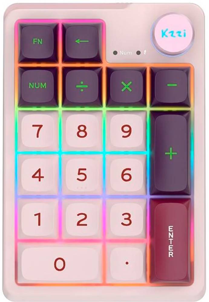 Клавиатура беспроводная игровая KZZI K20 Wireless Keypad UA\ENG Nezuko Purple (6935280823114) - Фото 1