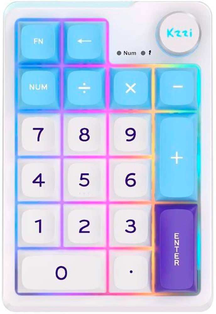 Клавиатура беспроводная игровая KZZI K20 Wireless Keypad UA\ENG Blue Sea (6935280823404) - Фото 1