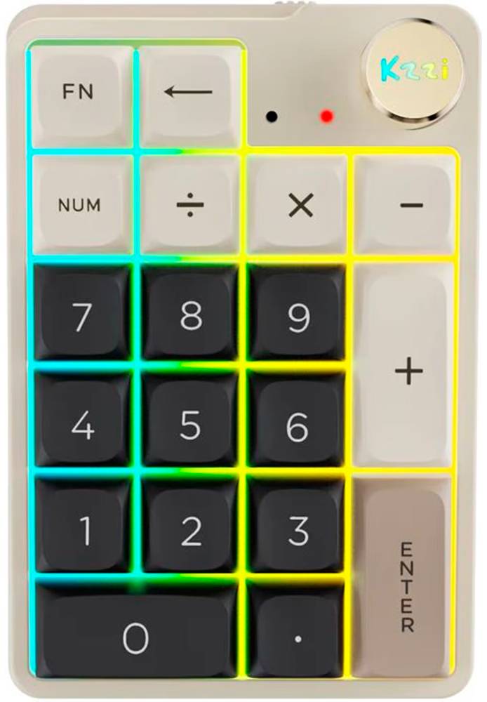 Клавиатура беспроводная игровая KZZI K20 Wireless Keypad UA\ENG Starry Gray (6935280824685) - Фото 1