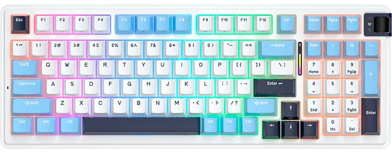 Клавиатура беспроводная игровая KZZI K98 Wireless Keyboard UA\ENG Polar White (6935280824999) - Фото 1