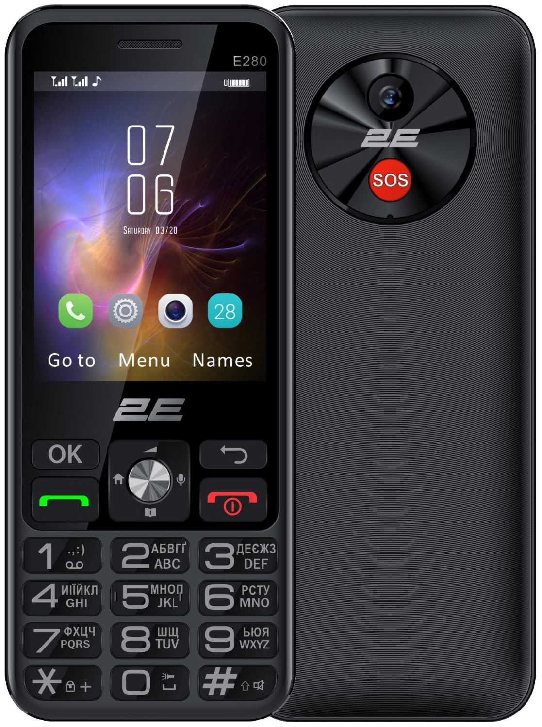 Мобильный телефон 2E E280 2025 Black - Фото 1