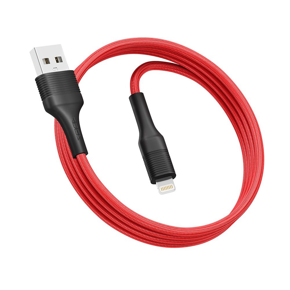Кабель синхронизации данных Ridea StablePro 12W Lightning Red-Black (RC-ST74) - Фото 1