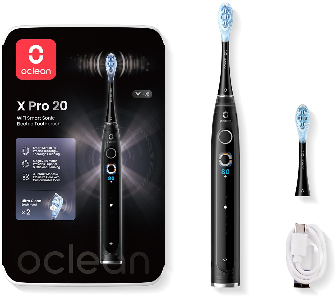 Зубная щетка электрическая Oclean X Pro 20 Electric Toothbrush Black (6970810556940) - Фото 1