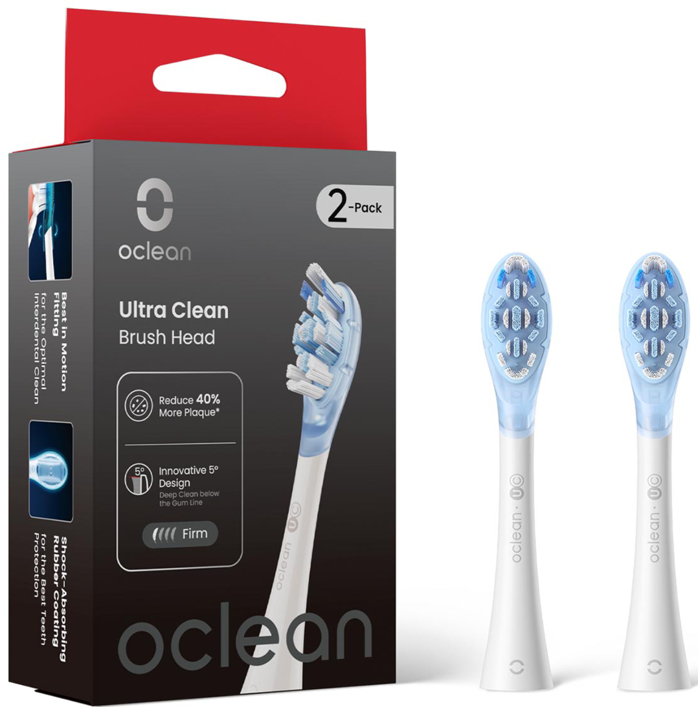 Насадка для зубной щетки Oclean Ultra White Clean UC03 2 шт. (6970810556988) - Фото 1
