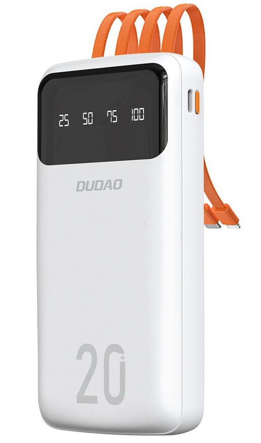 Батарея мобильная Dudao K6Pro 20000mAh White (6973687243432) - Фото 1