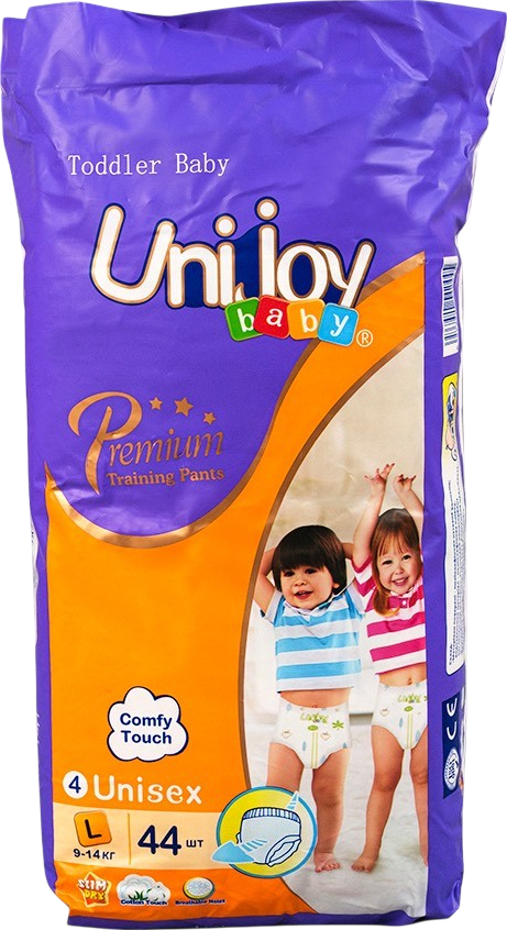 Одноразовые подгузники-трусики Unijoy Premium L 9-14 кг 44 шт. (6973920542445) - Фото 1