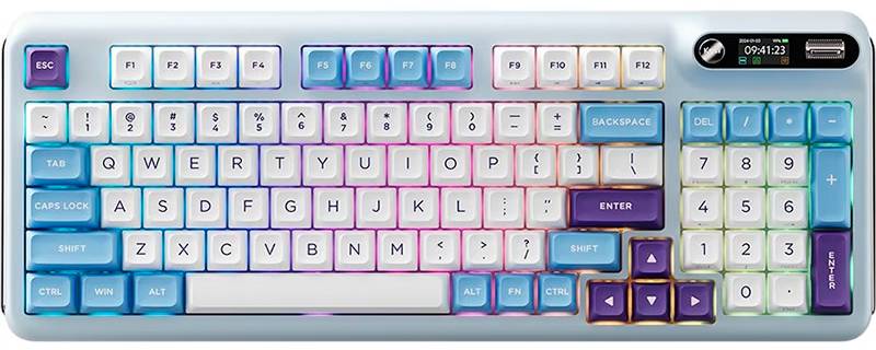 Клавиатура беспроводная игровая KZZI Z98 Wireless Keyboard UA\ENG Blue Sea (6977534870420) - Фото 1