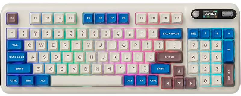 Клавиатура беспроводная игровая KZZI Z98 Wireless Keyboard UA\ENG Latte (6977534870437) - Фото 1