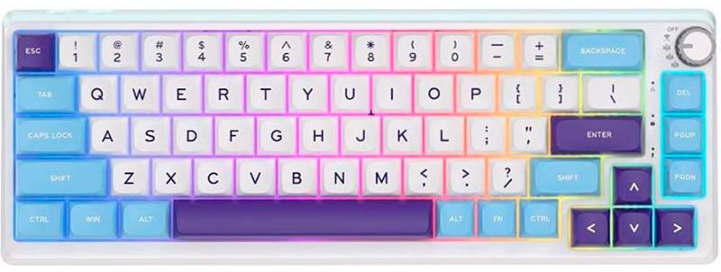 Клавиатура беспроводная игровая KZZI K68 Pro Wireless Keyboard UA\ENG Blue Sea (6977534870468) - Фото 1