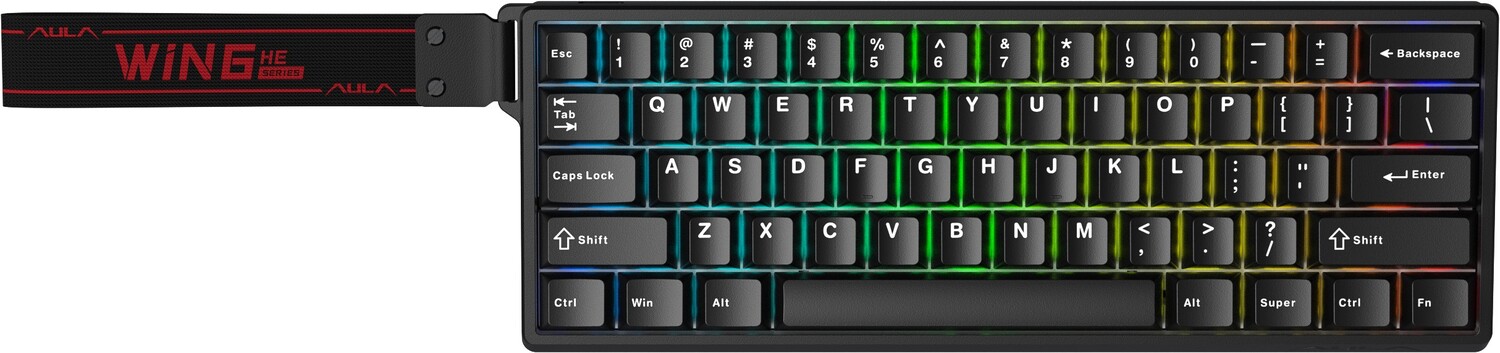 Клавиатура проводная игровая Aula WIN60 HE Magnetic switch Black EN/UA (6978080504029) - Фото 1