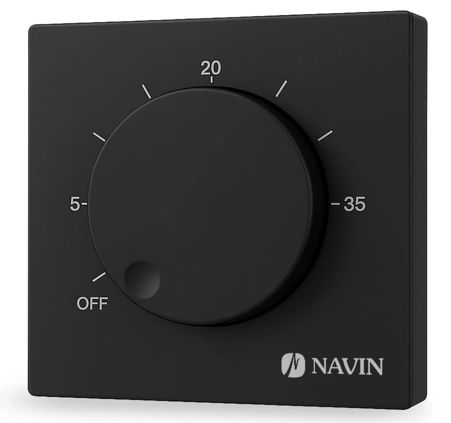 Терморегулятор Navin EH84BM-16A Black (24-660171-0240) - Фото 1